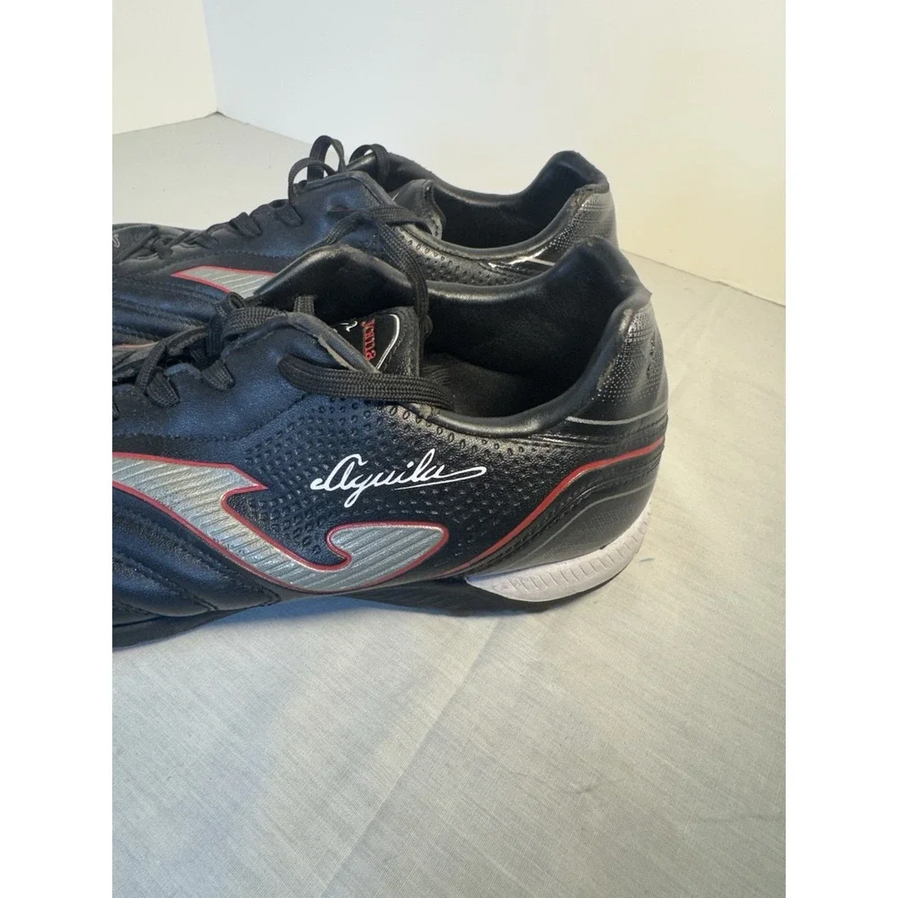 Joma Shoes Mens Size 9 Black Red Dribling Logo Indoor Soccer Sneakers